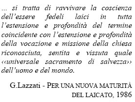 Lazzati messaggio